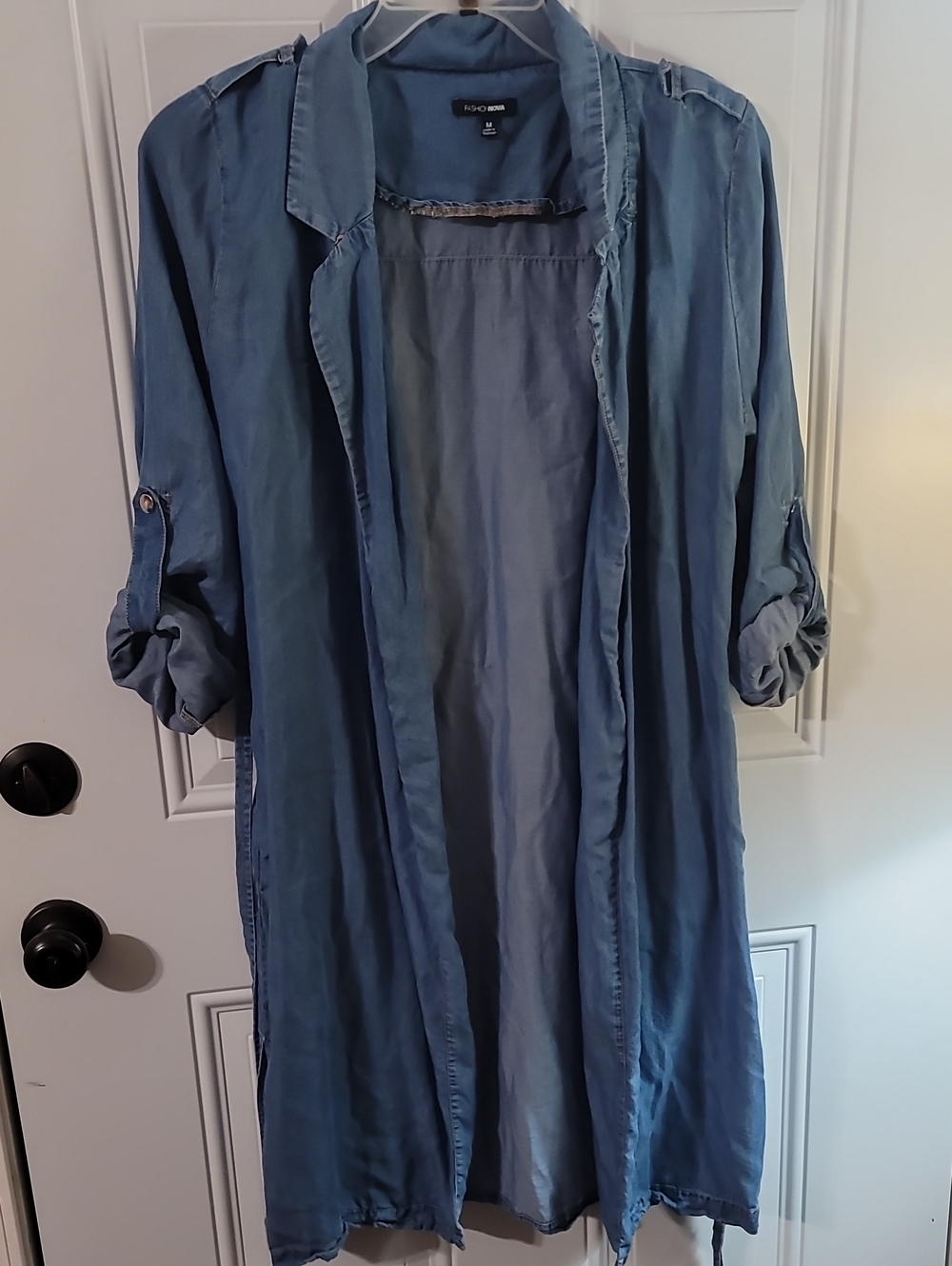 Denim Color Long Duster - Picture 4 of 11